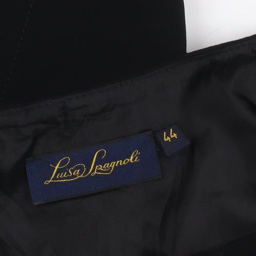 Luisa Spagnoli Women's Black Knee Length Trumpet Skirt Size 16