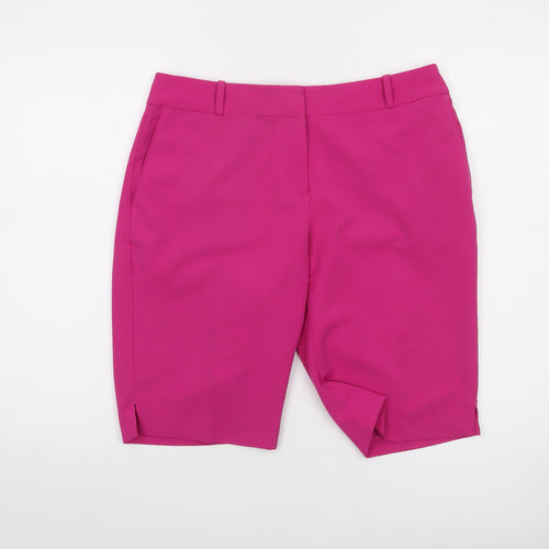 Fairway & Greene Women's Pink Bermuda Golf Shorts Size 8 Stretch