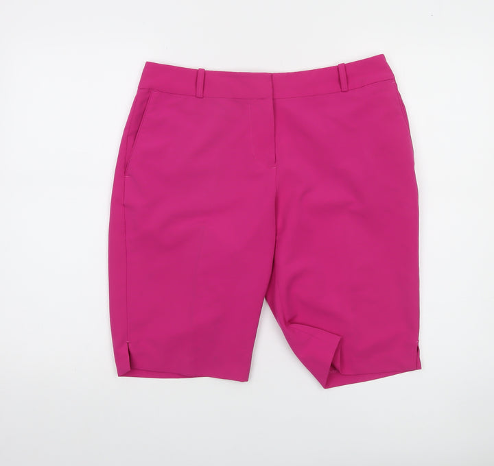 Fairway & Greene Women's Pink Bermuda Golf Shorts Size 8 Stretch