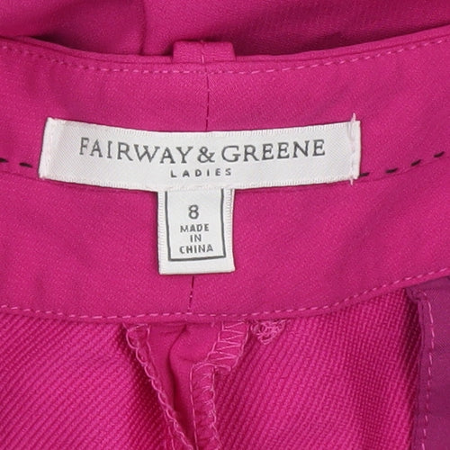 Fairway & Greene Women's Pink Bermuda Golf Shorts Size 8 Stretch