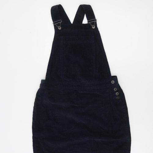 Jack Wills Women Blue Corduroy Pinafore Dress Size 8