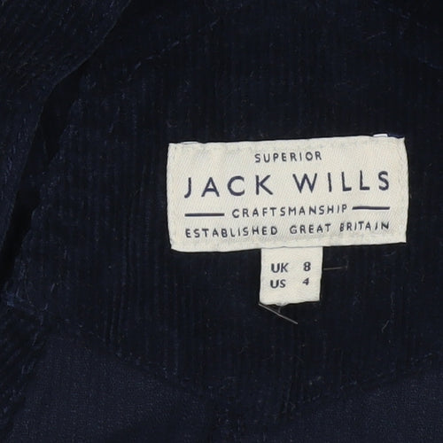 Jack Wills Women Blue Corduroy Pinafore Dress Size 8
