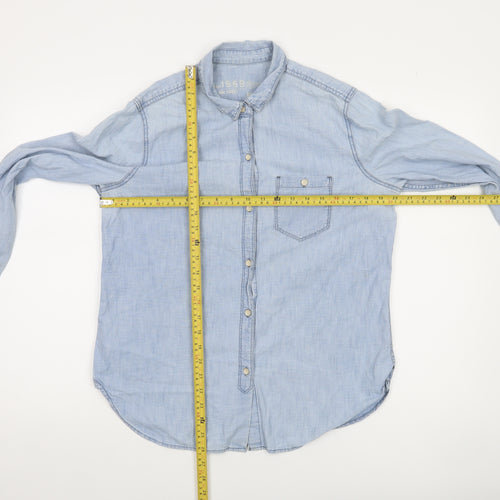 Gap 1969 Men's Blue Chambray Long Sleeve Button-Up Shirt M
