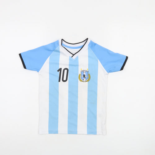 Dunnes Stores Boys Blue Argentina Football Jersey T-Shirt 5-6 Years