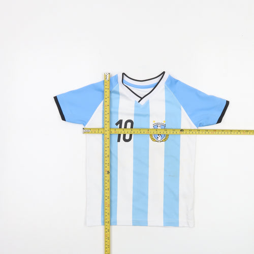 Dunnes Stores Boys Blue Argentina Football Jersey T-Shirt 5-6 Years