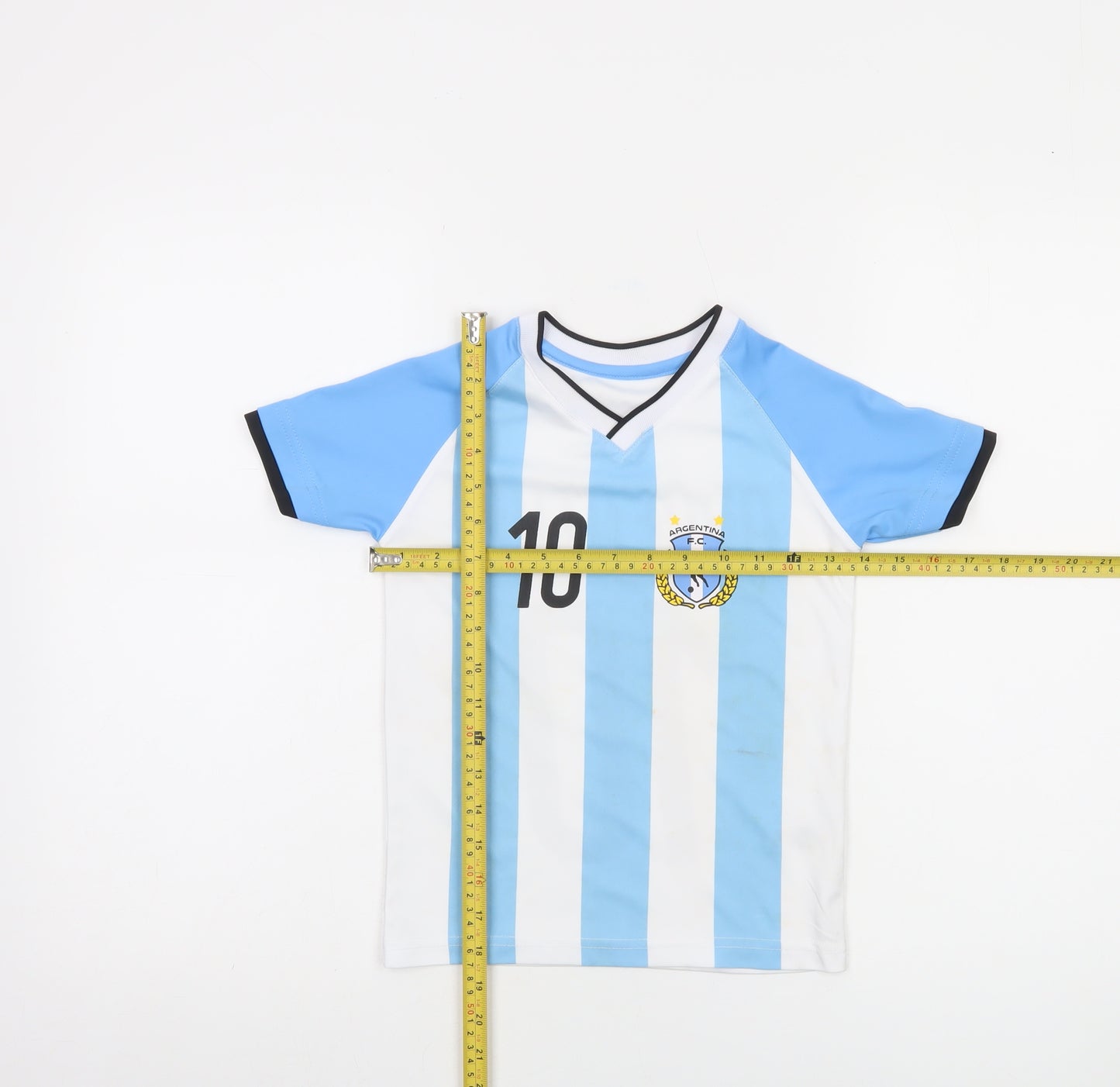Dunnes Stores Boys Blue Argentina Football Jersey T-Shirt 5-6 Years