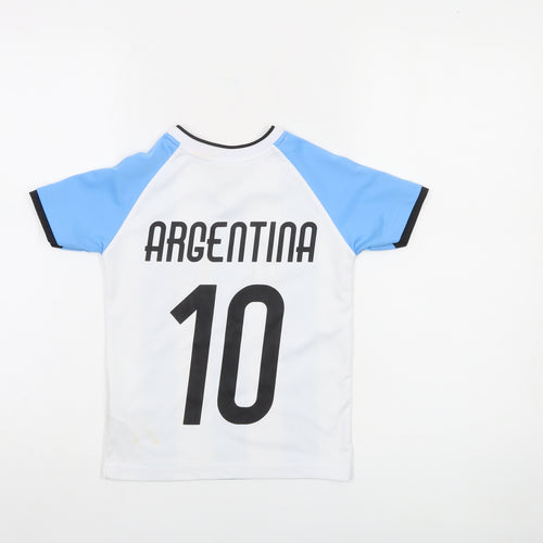 Dunnes Stores Boys Blue Argentina Football Jersey T-Shirt 5-6 Years