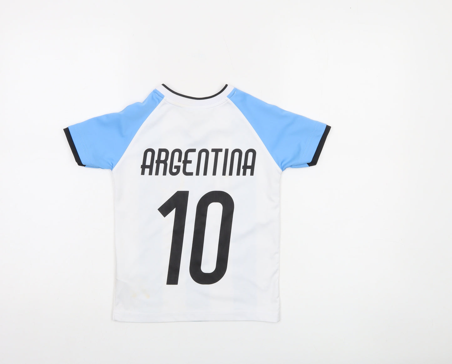 Dunnes Stores Boys Blue Argentina Football Jersey T-Shirt 5-6 Years