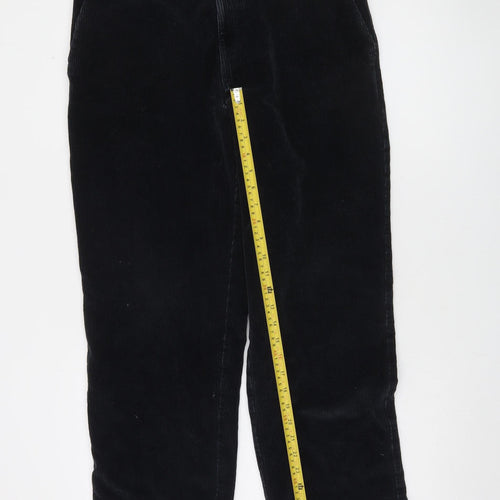 Marks and Spencer Men's Black Corduroy Trousers 36x29 Regular Fit