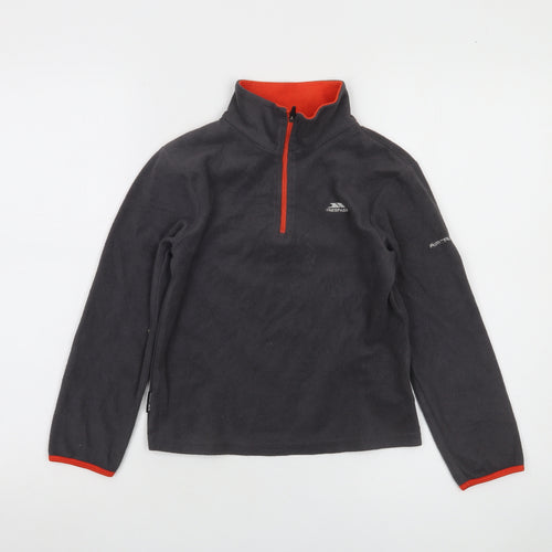 Trespass Boys Grey Fleece 1/4 Zip Pullover Sweatshirt 7-8 Years