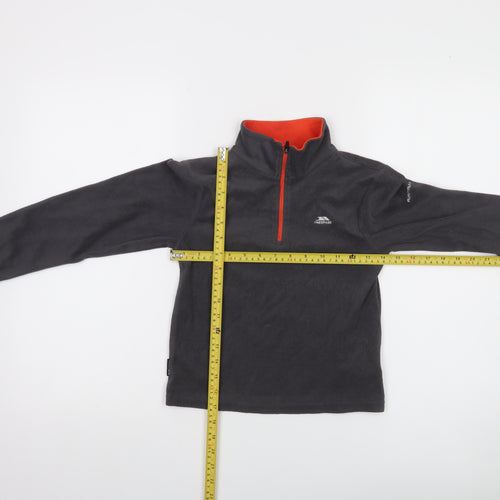 Trespass Boys Grey Fleece 1/4 Zip Pullover Sweatshirt 7-8 Years