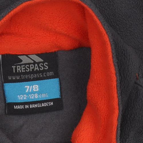 Trespass Boys Grey Fleece 1/4 Zip Pullover Sweatshirt 7-8 Years