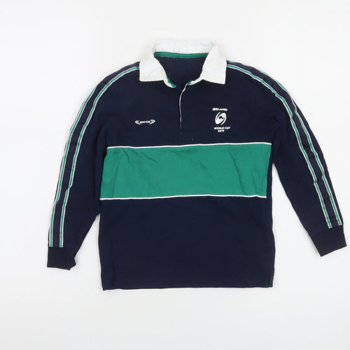 St. Bernard Boys Green & Navy Rugby Shirt Long Sleeve Ireland World Cup 4-5 Years
