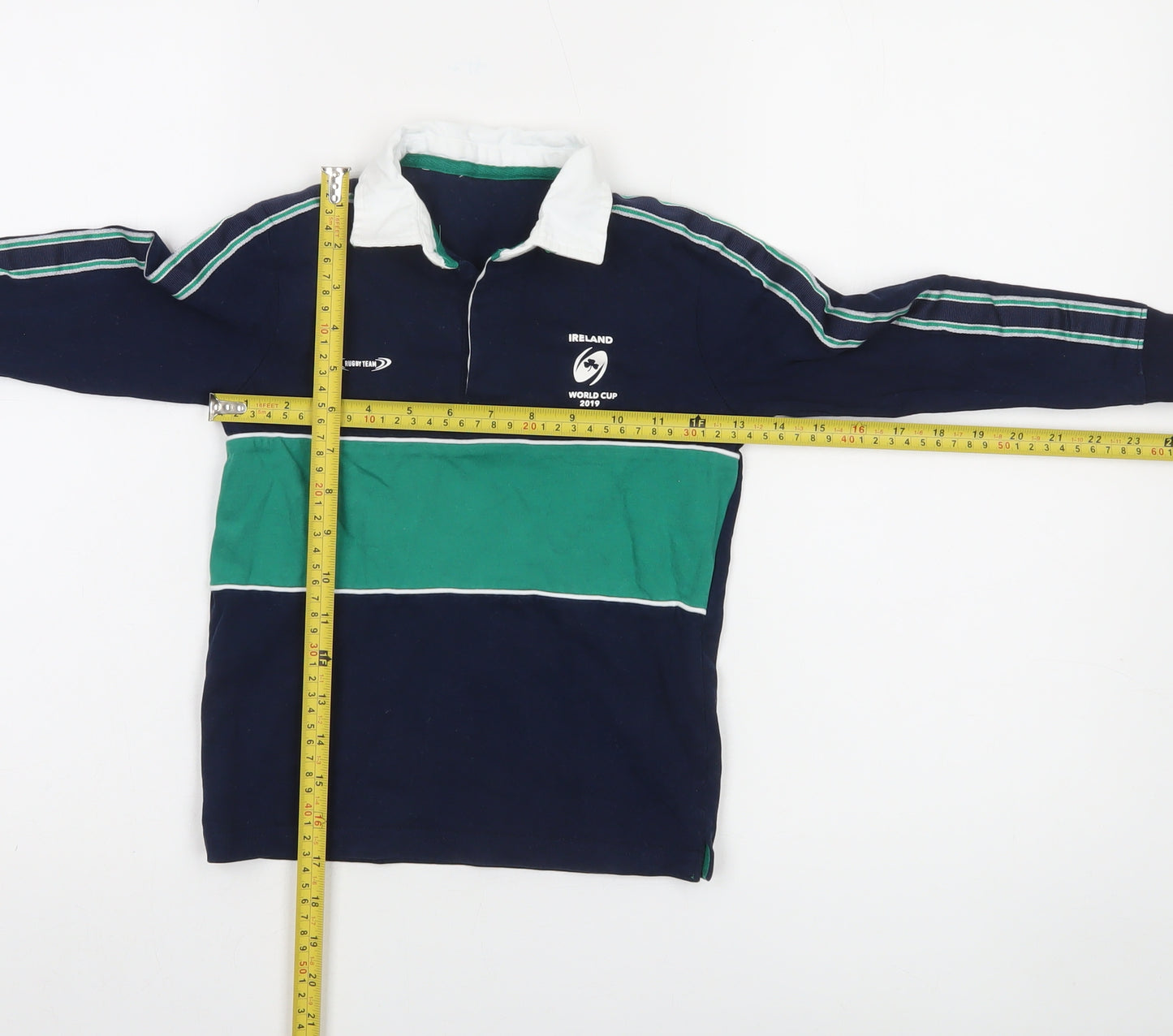St. Bernard Boys Green & Navy Rugby Shirt Long Sleeve Ireland World Cup 4-5 Years