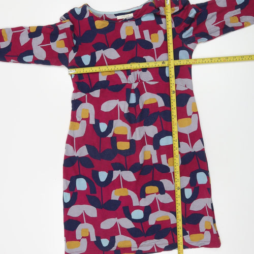 White Stuff Women's Multicoloured Size 8 Shift Dress 3/4 Sleeve