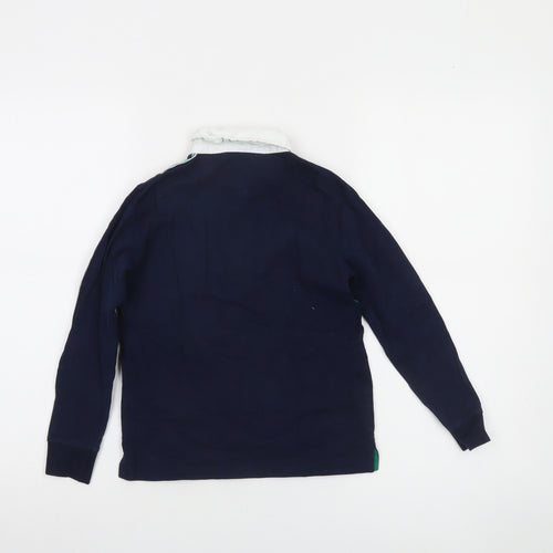 St. Bernard Boys Blue Ireland Rugby Polo Shirt 6-7 Years Long Sleeve Cotton