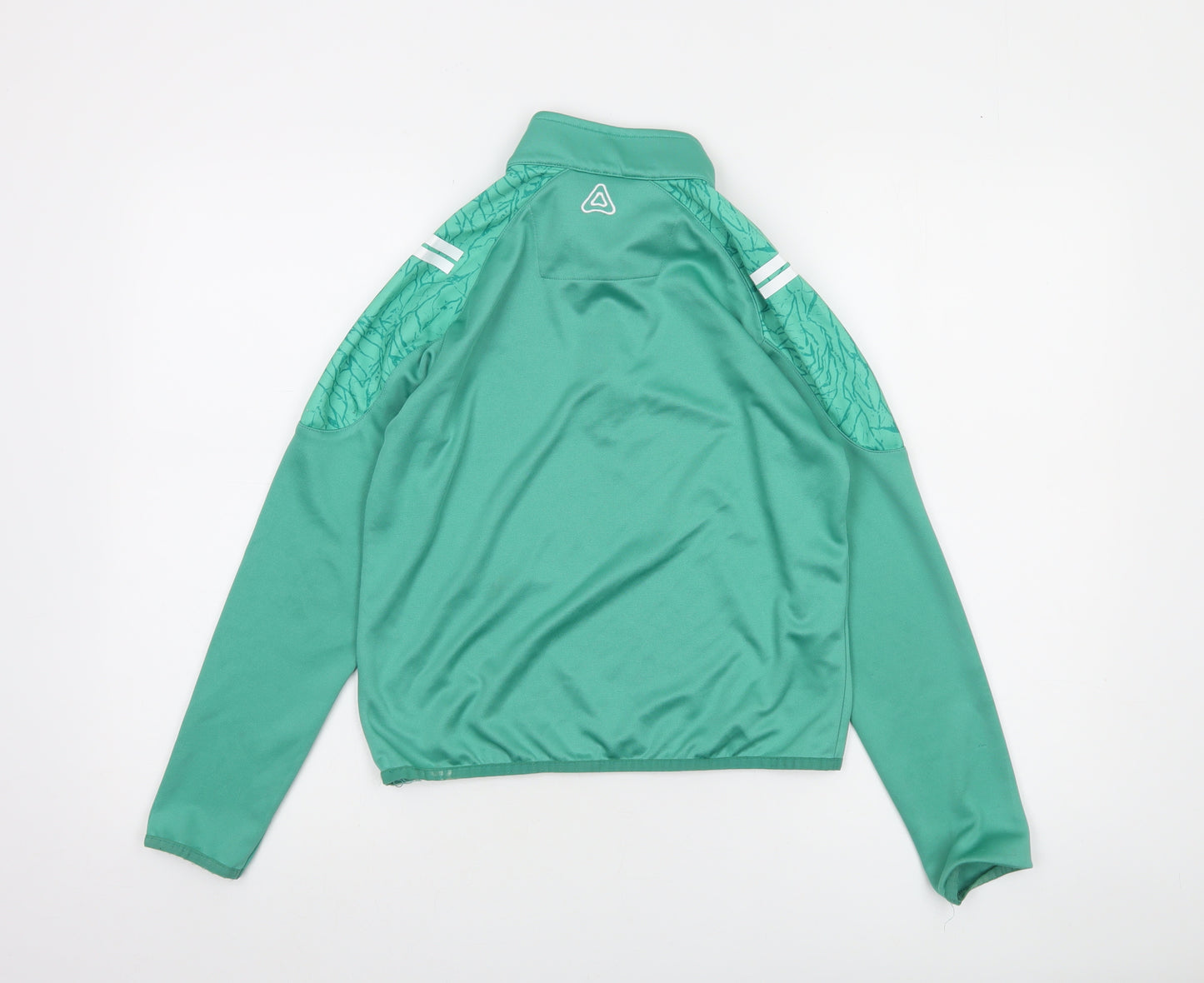 Azzurri Boys Green 10-11 Years 1/4 Zip Sports Sweatshirt