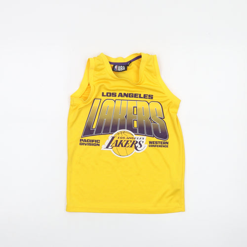 NBA Boys Yellow Los Angeles Lakers Tank Top 9-10 Years Sports Jersey
