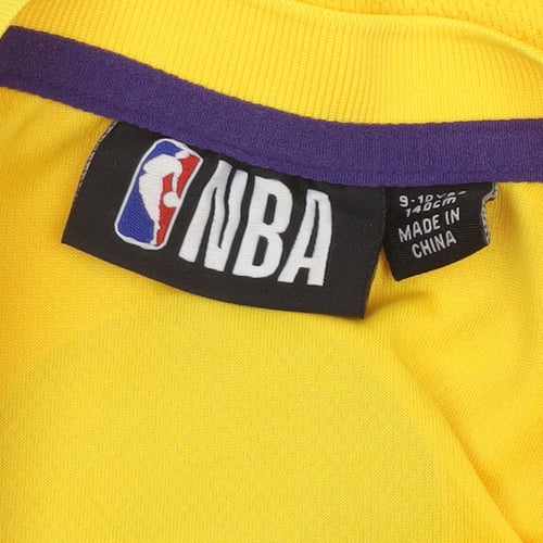 NBA Boys Yellow Los Angeles Lakers Tank Top 9-10 Years Sports Jersey
