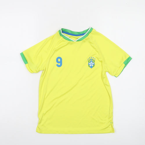 Dunnes Stores Boys Yellow 9-10 Years Football Jersey T-Shirt
