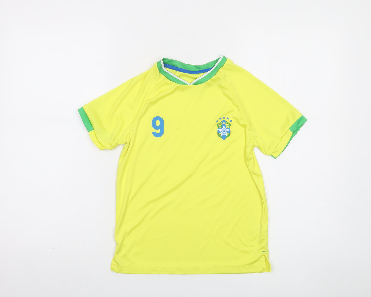 Dunnes Stores Boys Yellow 9-10 Years Football Jersey T-Shirt