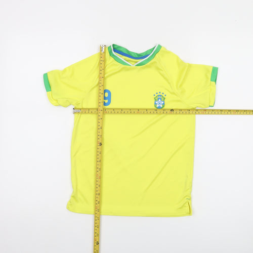 Dunnes Stores Boys Yellow 9-10 Years Football Jersey T-Shirt