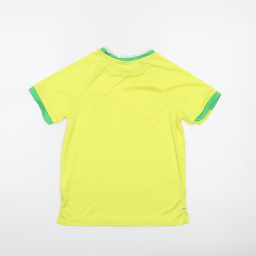 Dunnes Stores Boys Yellow 9-10 Years Football Jersey T-Shirt