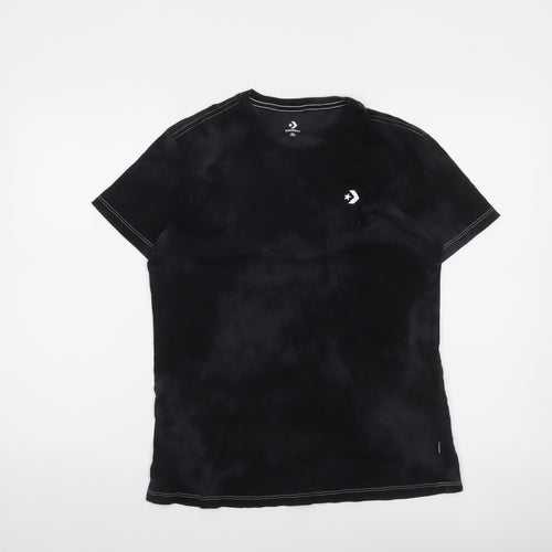 Converse Men's Black Crew Neck Short Sleeve T-Shirt Size S