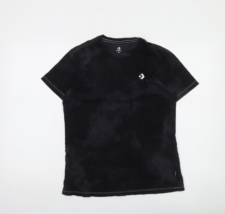 Converse Men's Black Crew Neck Short Sleeve T-Shirt Size S
