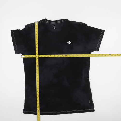 Converse Men's Black Crew Neck Short Sleeve T-Shirt Size S