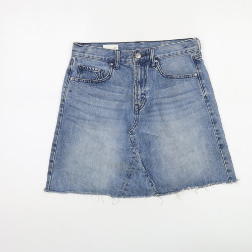 GAP Women’s Blue Denim A-Line Short Skirt Size 8 Cotton