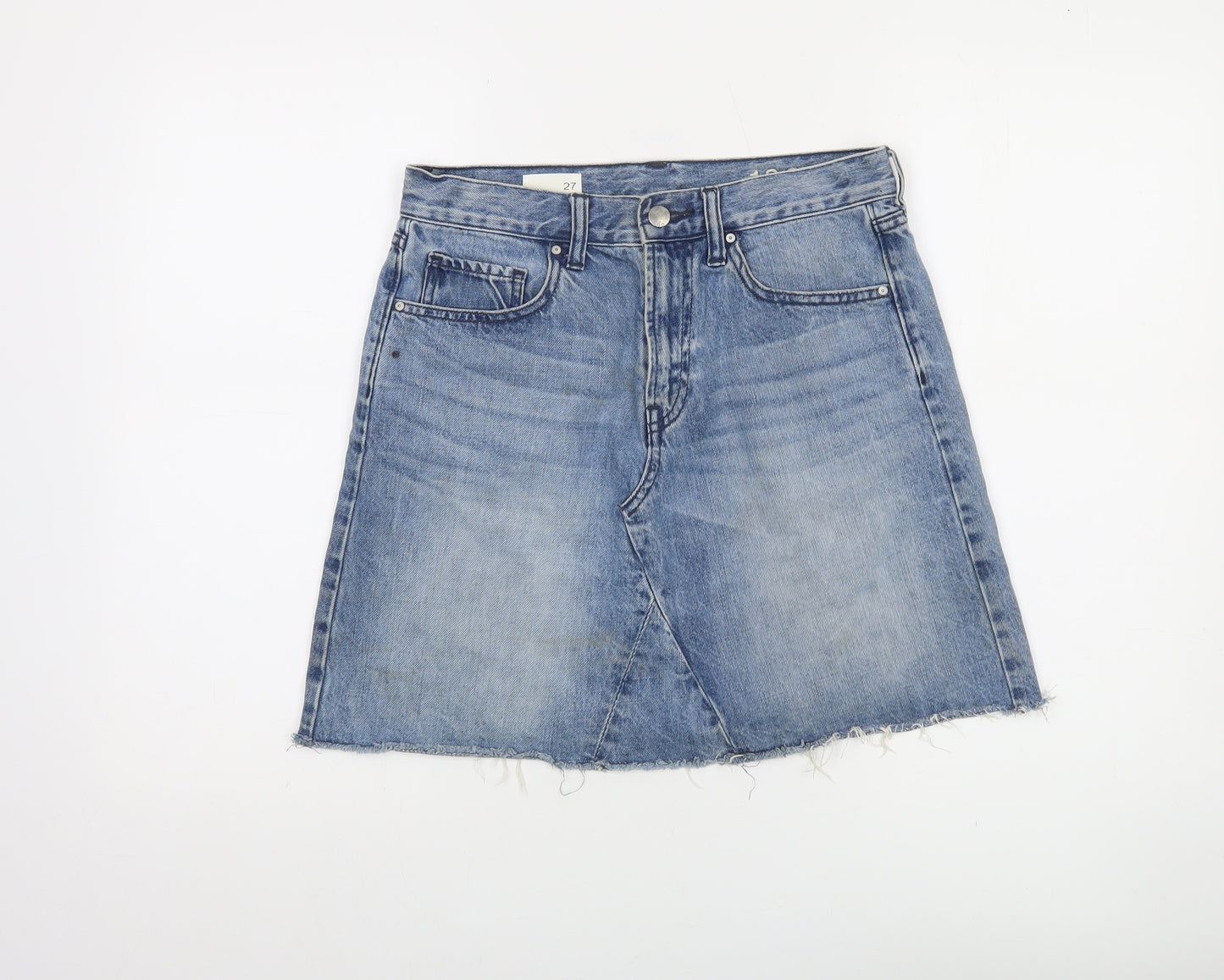 GAP Women’s Blue Denim A-Line Short Skirt Size 8 Cotton