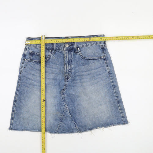 GAP Women’s Blue Denim A-Line Short Skirt Size 8 Cotton