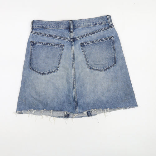 GAP Women’s Blue Denim A-Line Short Skirt Size 8 Cotton