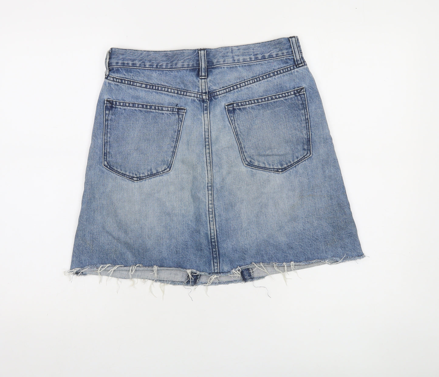 GAP Women’s Blue Denim A-Line Short Skirt Size 8 Cotton