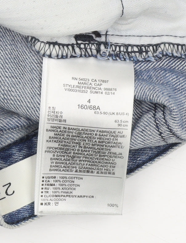 GAP Women’s Blue Denim A-Line Short Skirt Size 8 Cotton