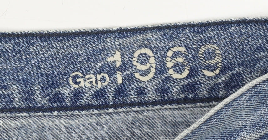 GAP Women’s Blue Denim A-Line Short Skirt Size 8 Cotton