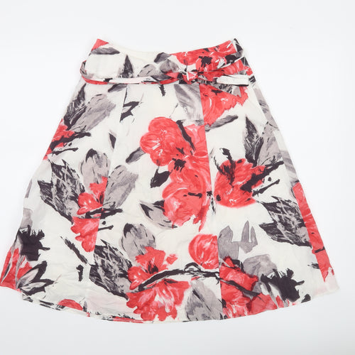 Gerry Weber Women's Multicoloured Floral A-Line Knee Length Skirt Size 8