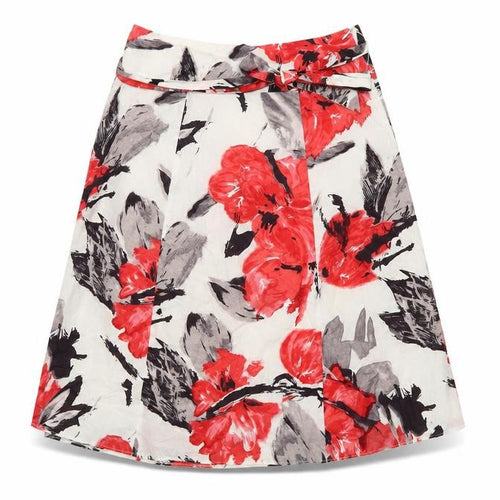 Gerry Weber Women's Multicoloured Floral A-Line Knee Length Skirt Size 8