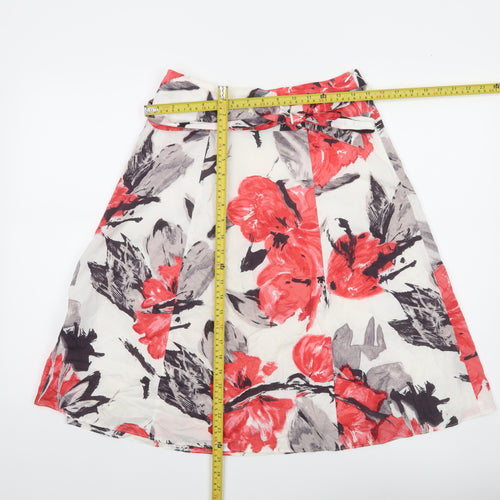 Gerry Weber Women's Multicoloured Floral A-Line Knee Length Skirt Size 8