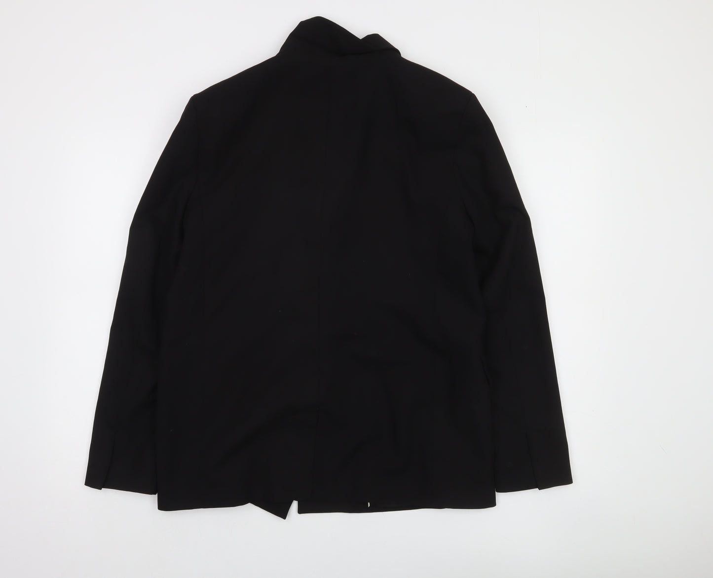 Bershka Womens Black Double-Breasted Blazer Jacket Size 12
