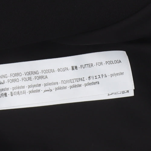 Bershka Womens Black Double-Breasted Blazer Jacket Size 12