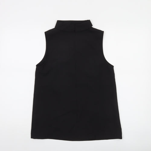 Lulu Love Women's Black Sleeveless V-Neck Polyester Blouse M