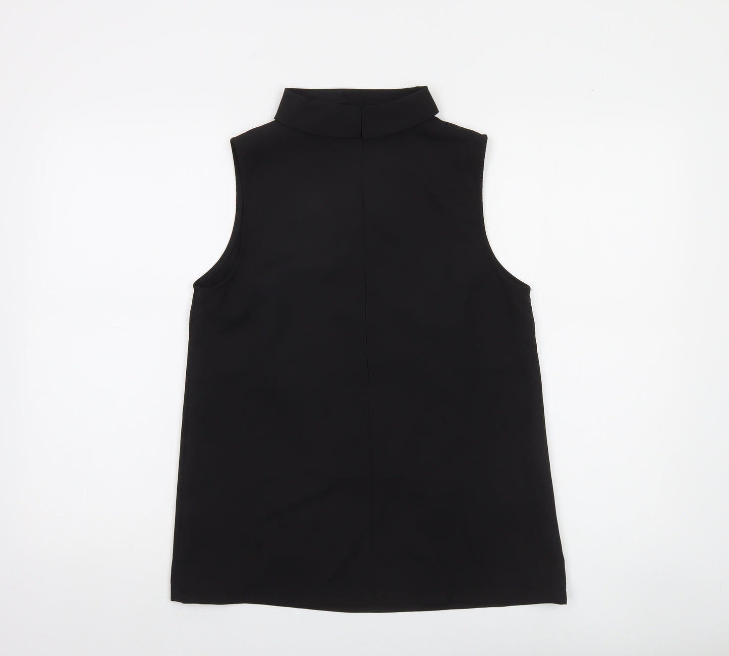 Lulu Love Women's Black Sleeveless V-Neck Polyester Blouse M