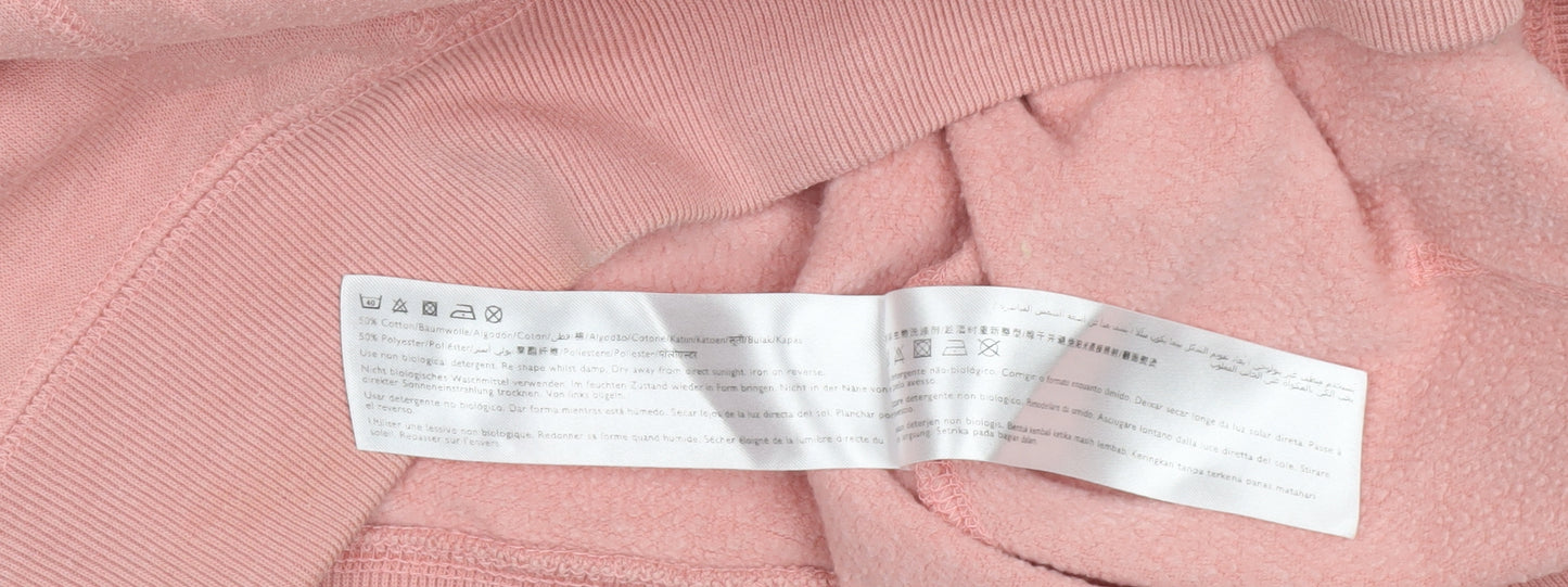 Jack Wills Womens Pink Hooded Pullover Sweatshirt UK 12 Hoodie