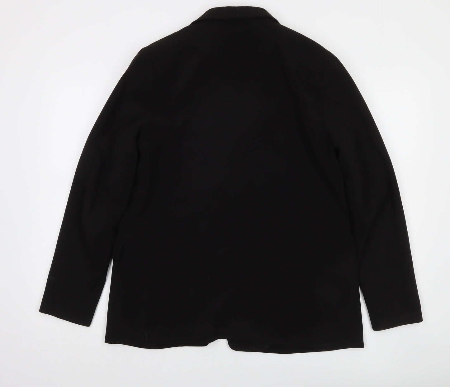 H&M Women Black Size 14 Single-Breasted Blazer Jacket