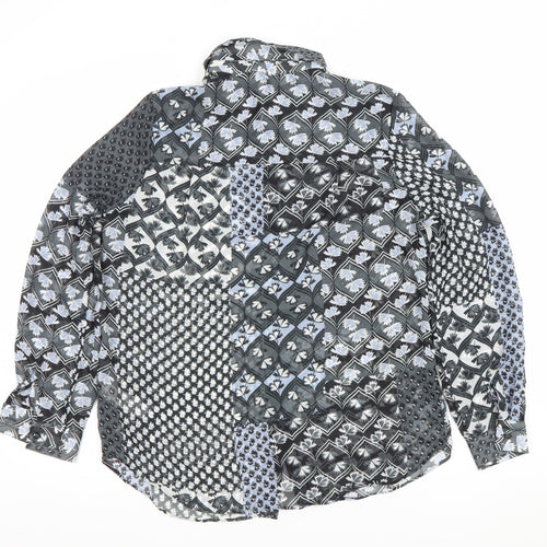 Next Women’s Black Floral Patchwork Long Sleeve Blouse Size 12