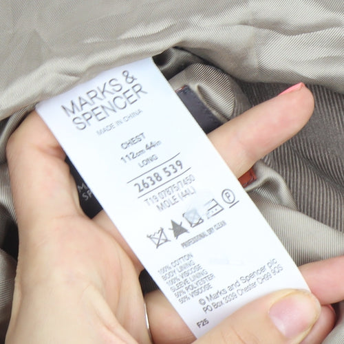 Marks and Spencer Men's Brown 44L Corduroy Blazer Jacket