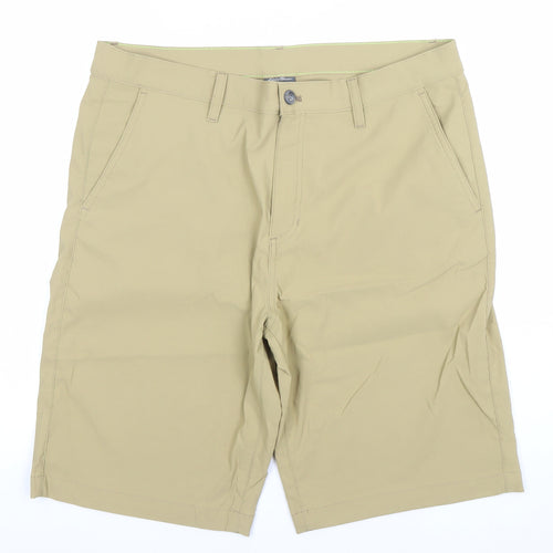 Eddie Bauer Men's Beige Chino Shorts Size 35 Quick Dry Stretch