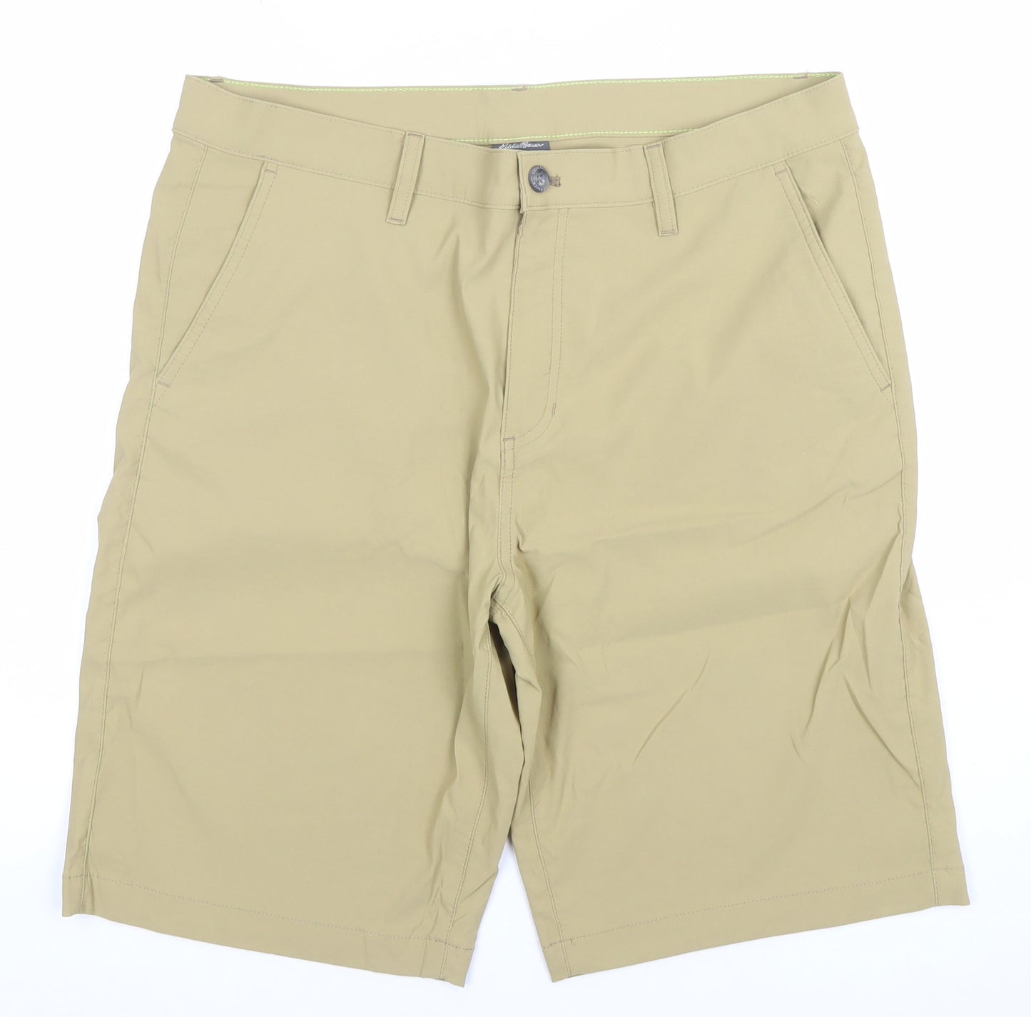 Eddie Bauer Men's Beige Chino Shorts Size 35 Quick Dry Stretch